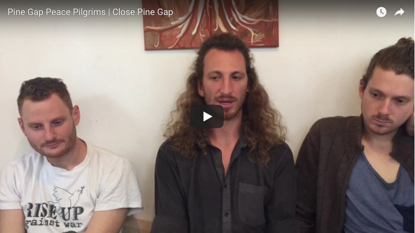 #PineGapPilgrims, Andy, Tim and Franz on Pine Gap