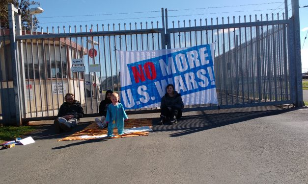 Anti-Militarism Demonstrators Blockade Swan Island Military Base