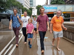 Franz Dowling, Andy Paine, Tim Webb and Jim Dowling walk free after their trial for trespassing on Pine Gap 4th December 2017
